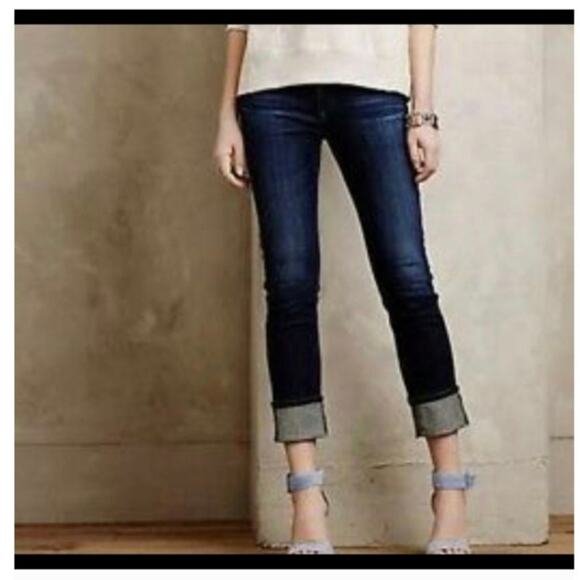 Adriano Goldschmeid for Anthropologie The Stevie Cuff straight leg jeans size 26 - Picture 2 of 12
